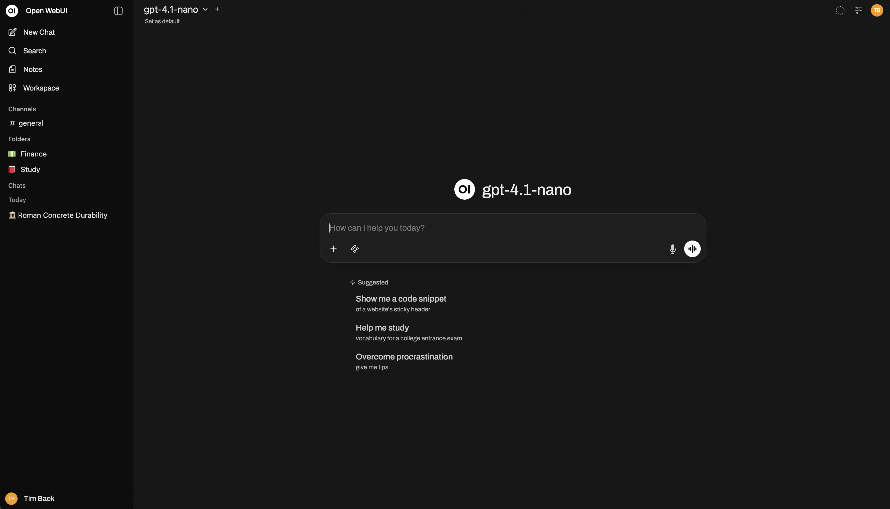 Open WebUI — Chat-Oberfläche